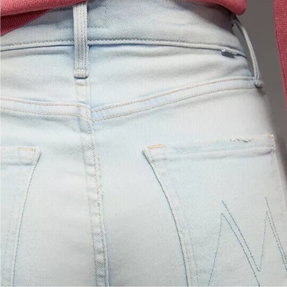 MOTHER The Pixie Tomcat Ankle Button Fly Jeans Pina Colada Paradise Size 25 - Picture 15 of 15